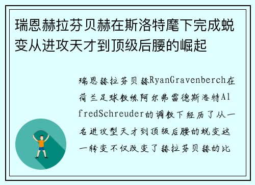 瑞恩赫拉芬贝赫在斯洛特麾下完成蜕变从进攻天才到顶级后腰的崛起